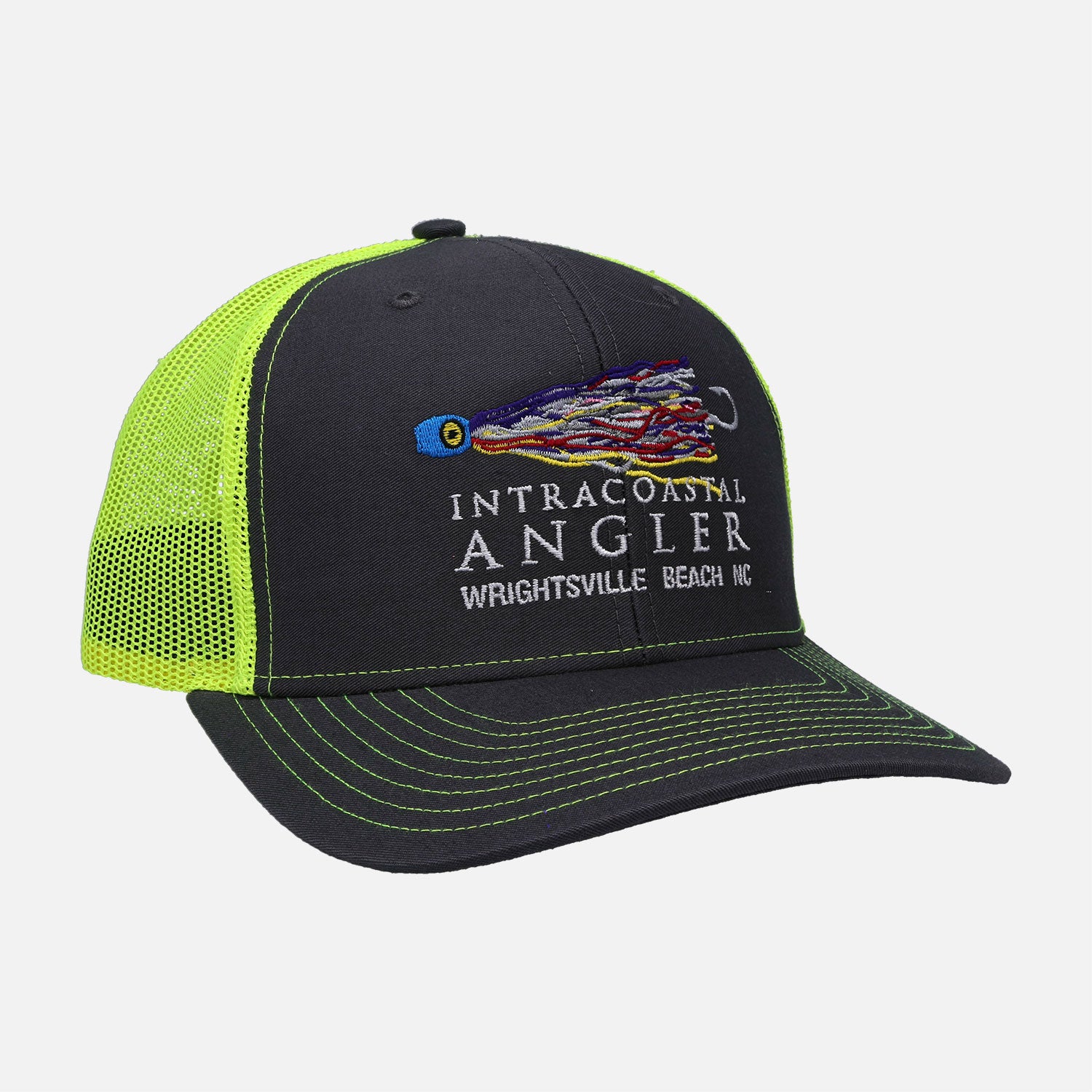 Intracoastal Angler - Black Lure Stitch Hat - Richardson 112